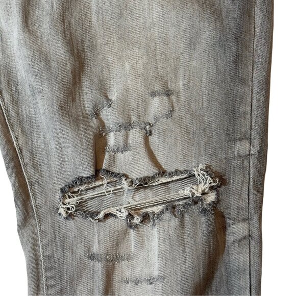 Jordan Craig Ross Mens Distressed Skinny Fit Jeans 40x32 Ripped Knees Frayed Hem - Picture 3 of 16